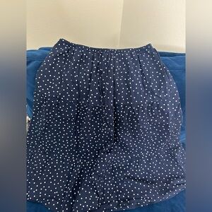 Hollister Navy Skirt with White Dots